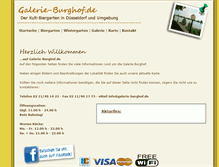 Tablet Screenshot of galerie-burghof.de
